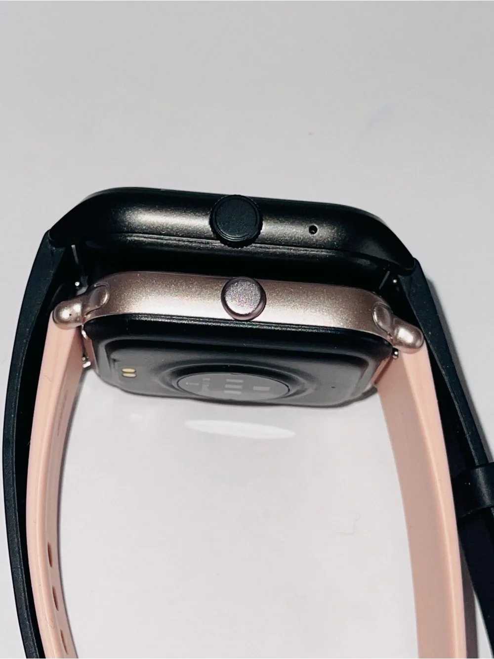 2 Smart Watches Fitness Tracker Bluetooth Call Heart Rate Unisex Black Pink